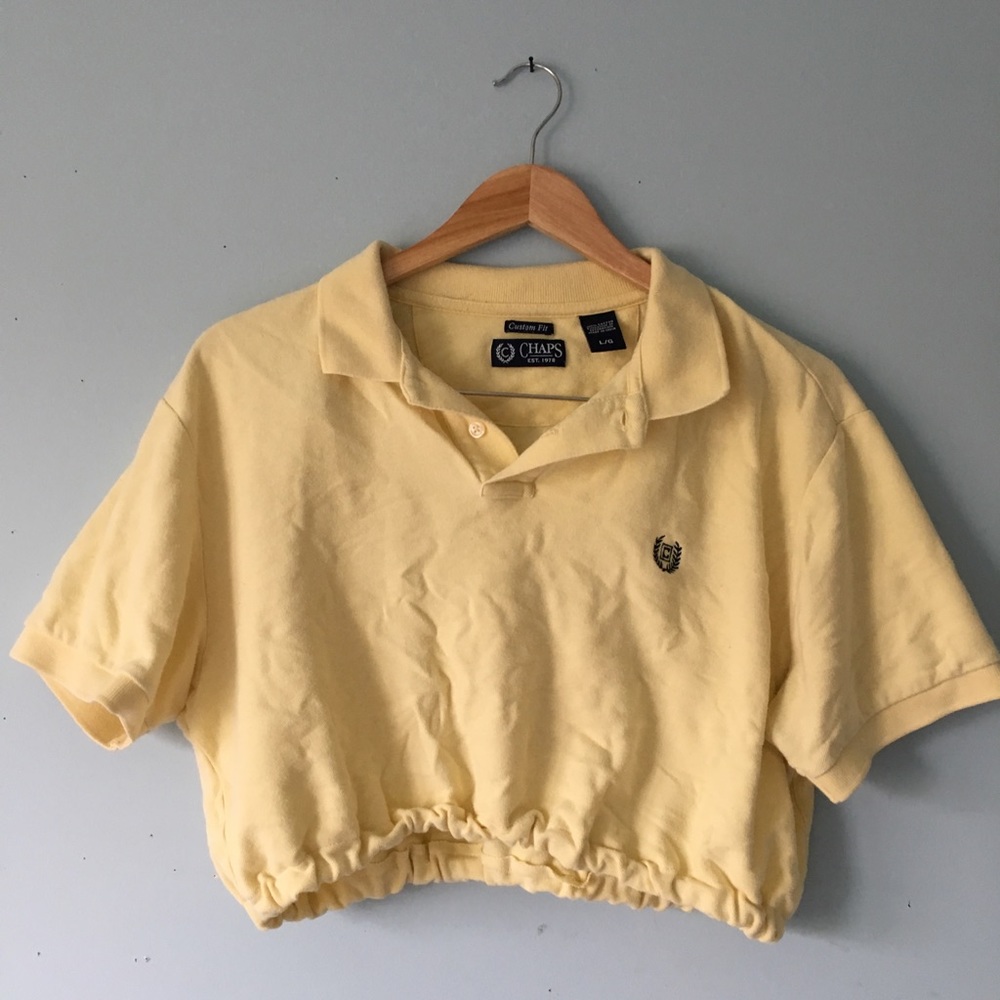 Yellow chaps crop top